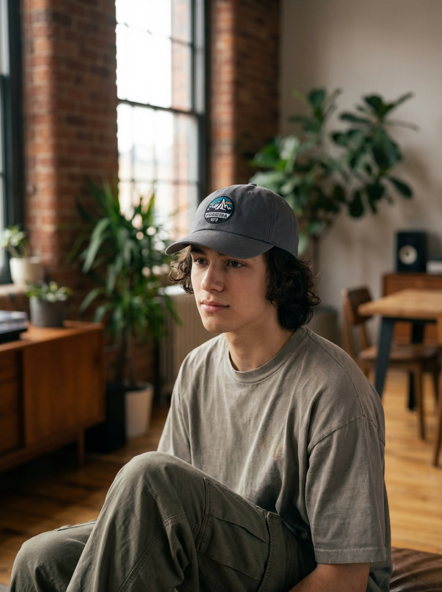 Patagonia 1973 Grey Embroidered Baseball Cap