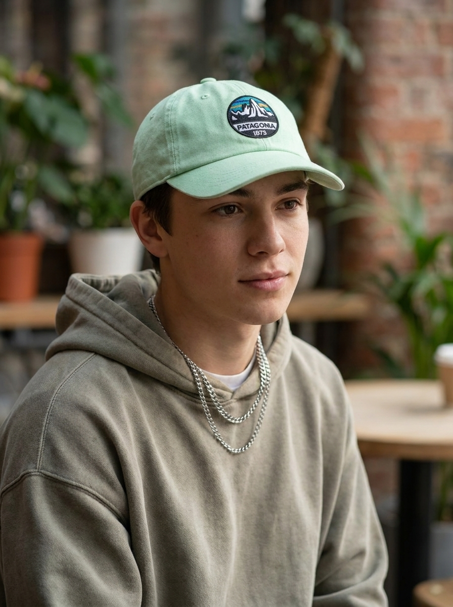 Patagonia 1973 Mint Green Embroidered Baseball Cap