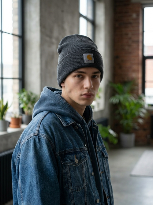 Carhartt Dark Grey Knit Heather Beanie