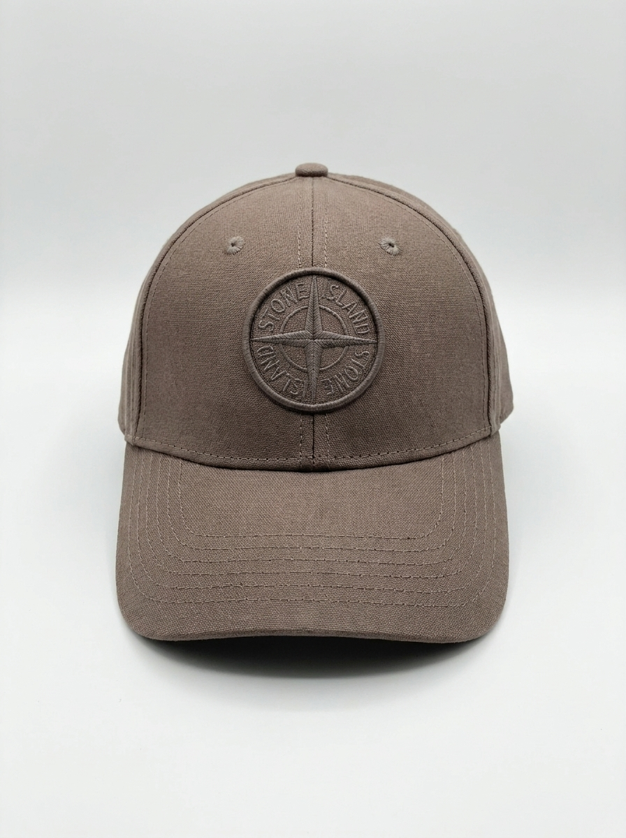 Embroidered Earth Brown Compass Logo Cap