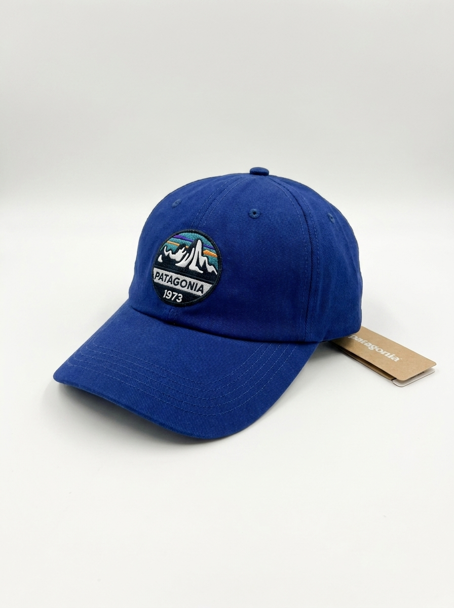 Patagonia Blue Fitz Roy 1973 Badge Cotton Baseball Cap