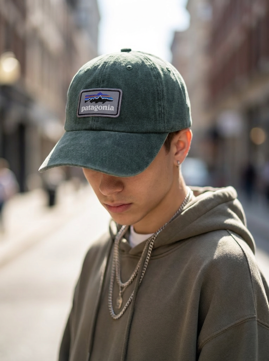Patagonia Forge Grey Fitz Roy Trout Canvas Baseball Cap