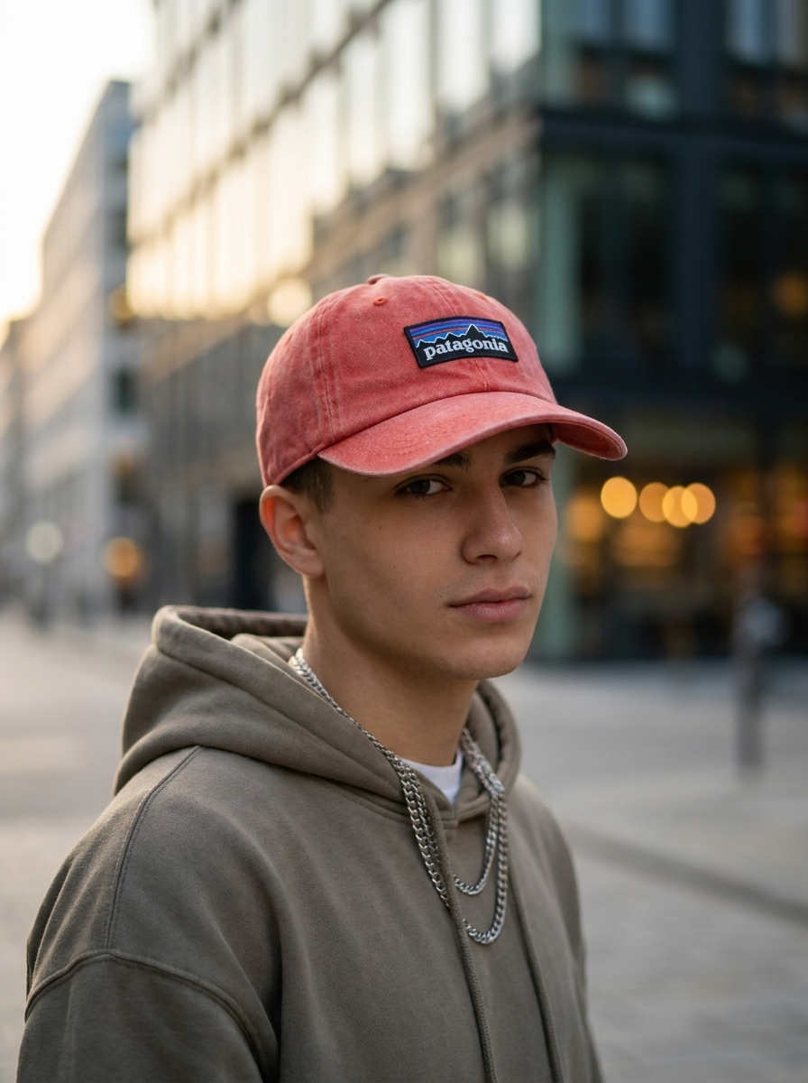 Patagonia P-6 Label Vintage Red Baseball Cap