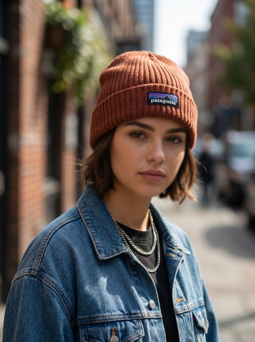 Patagonia Fisherman's Orange Rolled Unisex Beanie