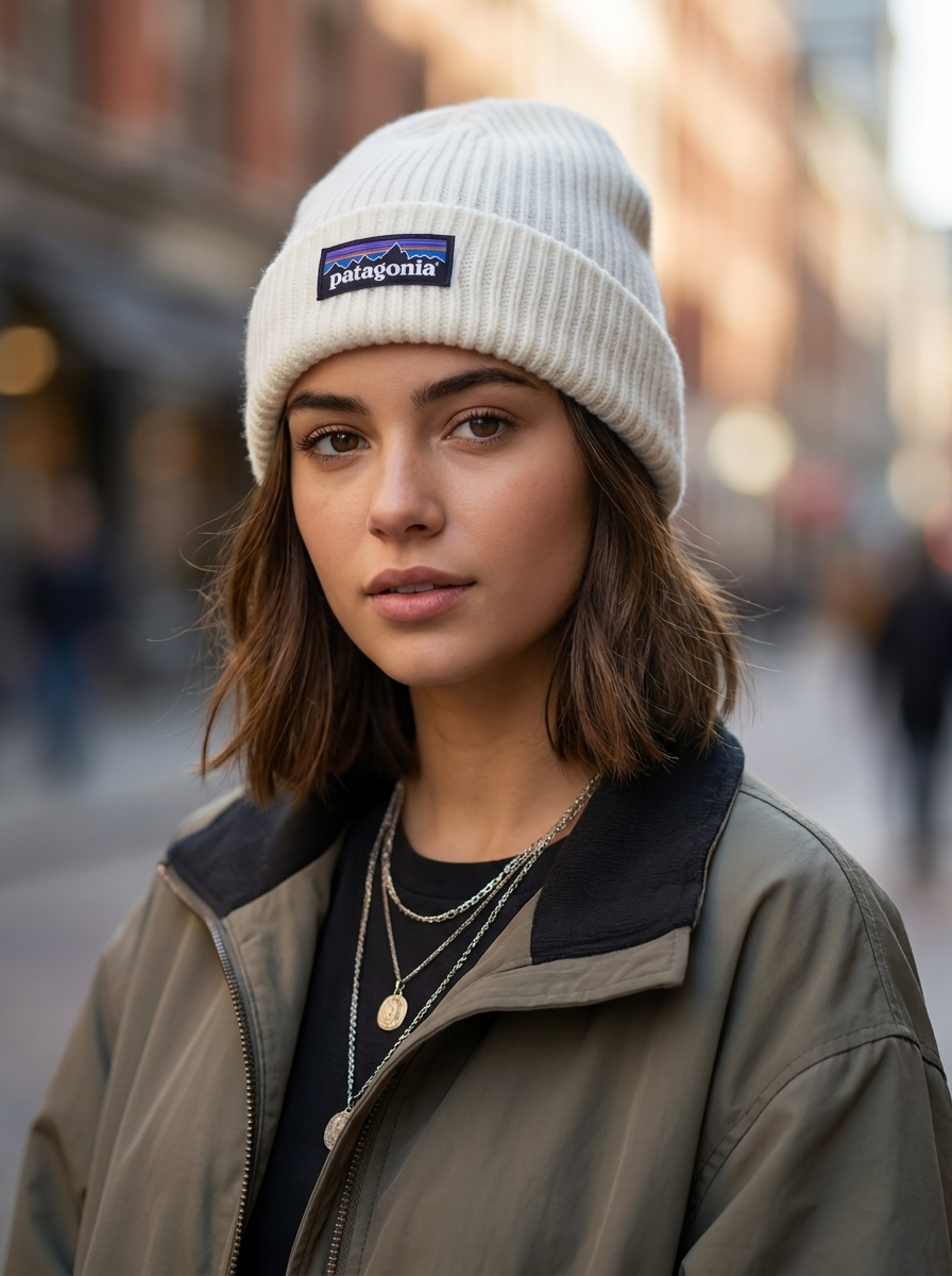 Patagonia Off-White Fisherman Unisex Beanie