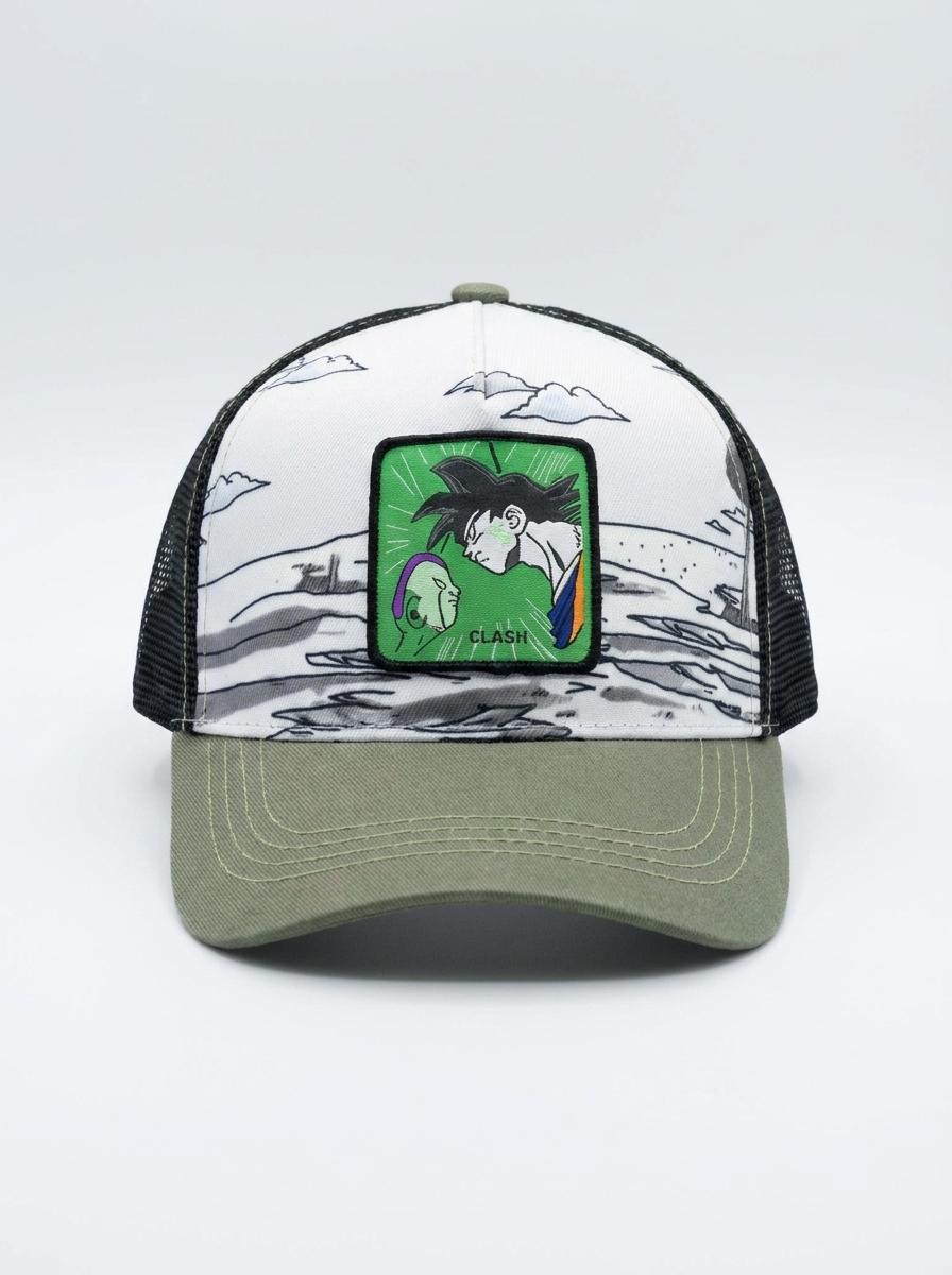 Capslab Dragon Ball Z Green & Grey Trucker Hat