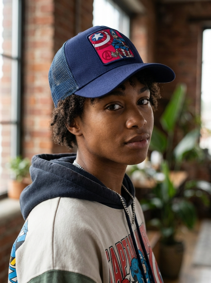 Capslab Goorin Bros Marvel Avengers Navy Trucker Cap