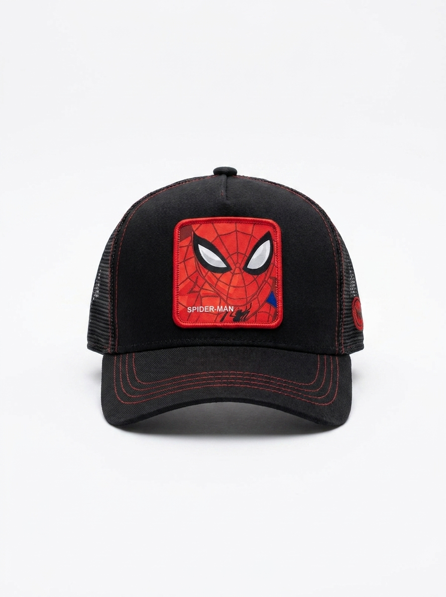 Capslab Goorin Bros x Marvel Spider-Man Black/Red Trucker Cap