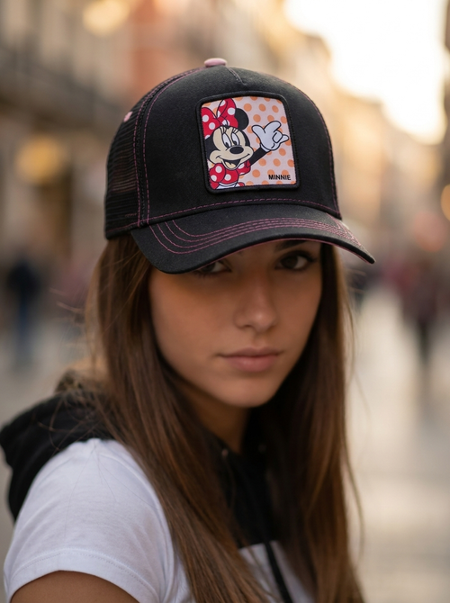 Capslab Goorin Bros Black/Pink Minnie Mouse Trucker Hat