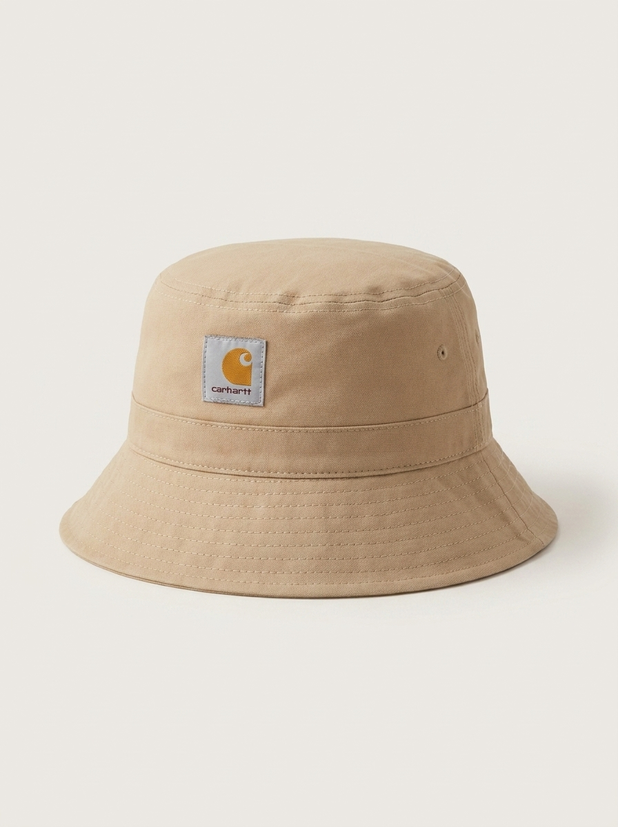 Carhartt WIP Logo Patch Hamilton Brown Canvas Bucket Hat
