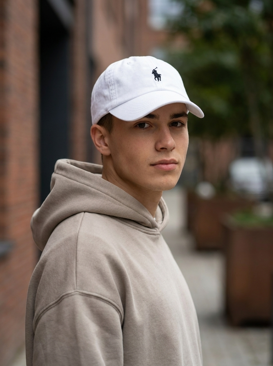 Polo Ralph Lauren White Classic Pony Logo Baseball Cap