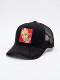 Capslab Classic Black & Red Marvel Groot Trucker Cap