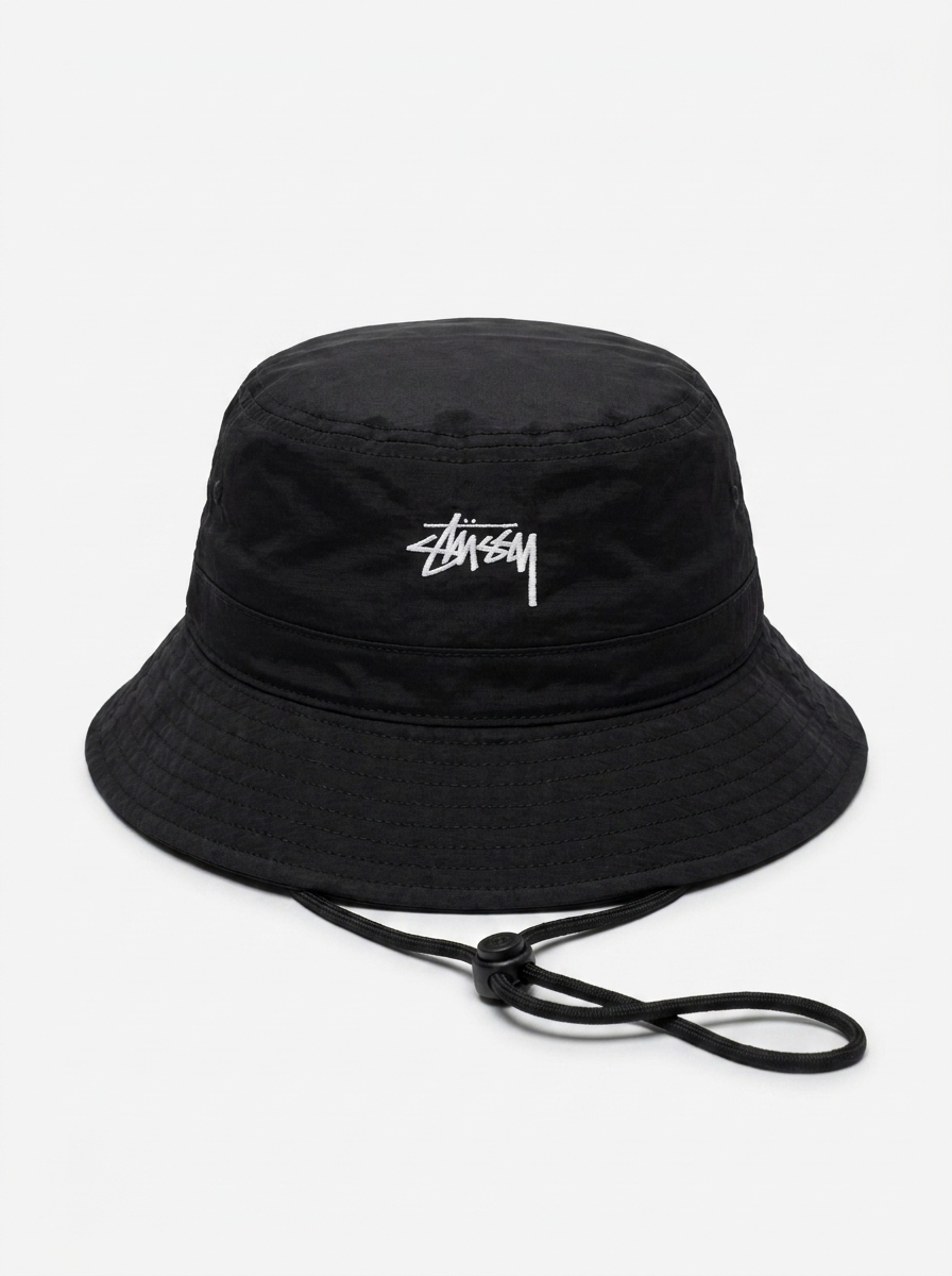 Stock Logo Black Bucket Hat