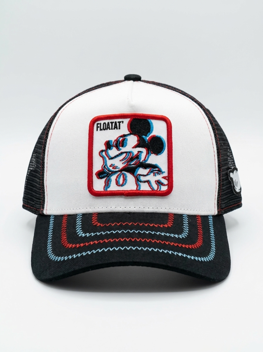 Capslab Disney Mickey Black Floatin Trucker Snapback Cap