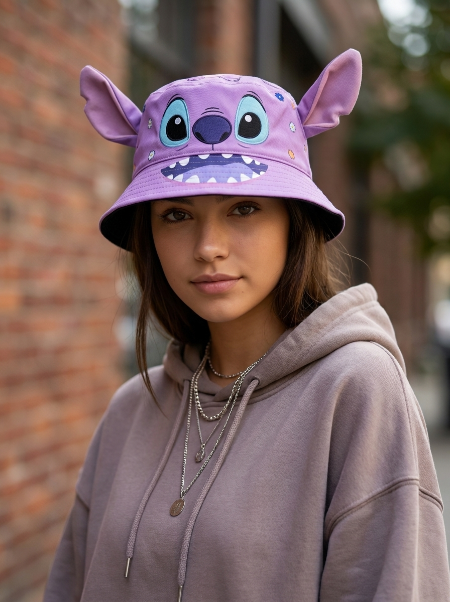 Disney Lilo & Stitch Purple Bucket Hat