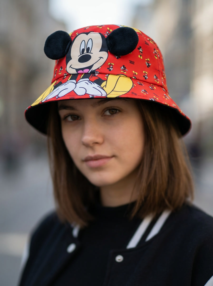 Disney Mickey Mouse Red Bucket Hat