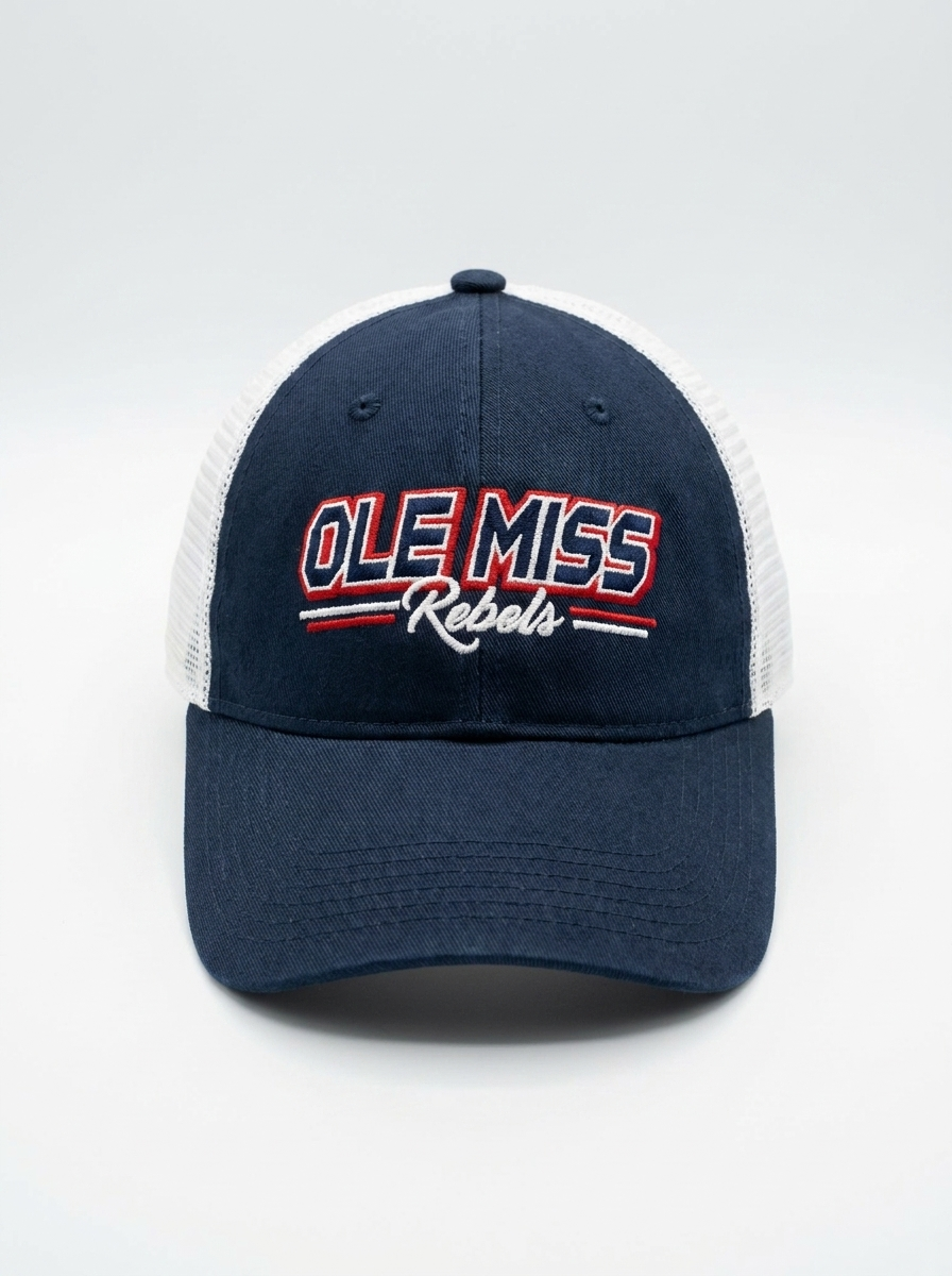 47 Brand Ole Miss Rebels Two-Tone Snapback Trucker Cap