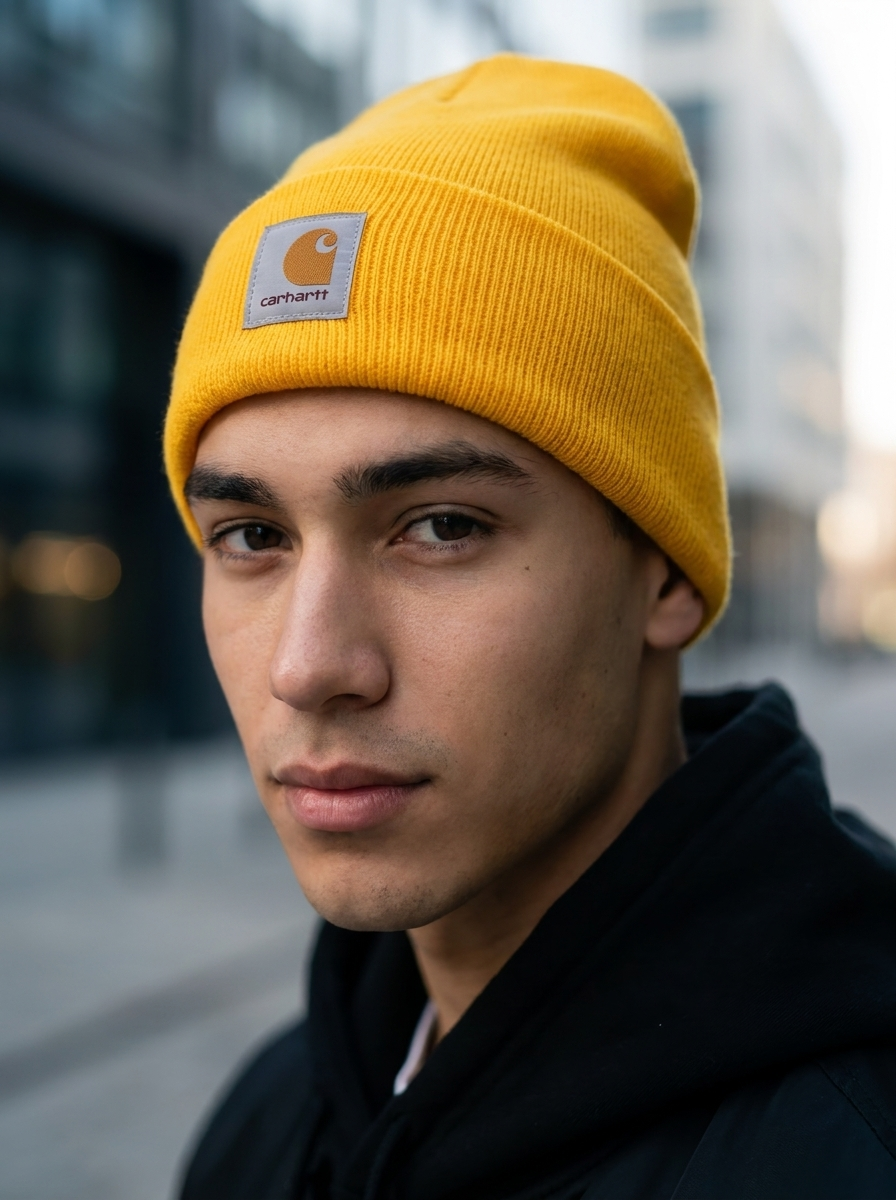 Carhartt A18 Mustard Yellow Knit Beanie