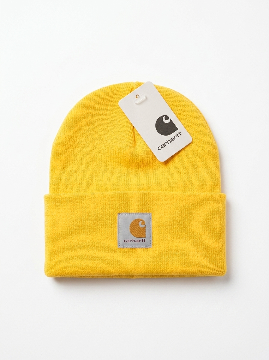 Carhartt A18 Mustard Yellow Knit Beanie
