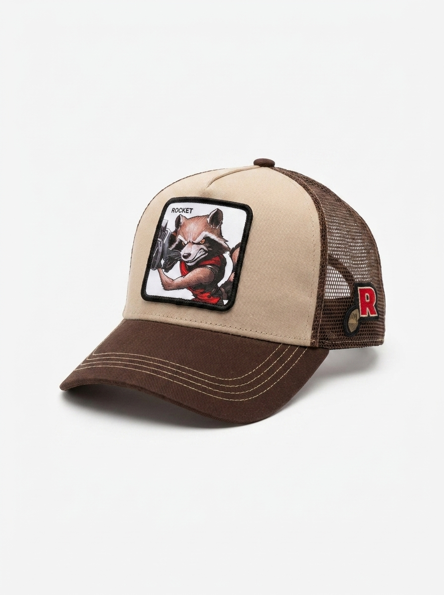 Marvel Rocket Raccoon Embroidered Mesh Trucker Hat