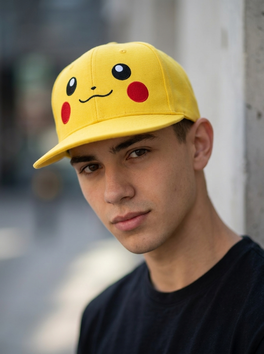 Pokemon Pikachu Embroidered Snapback Cap
