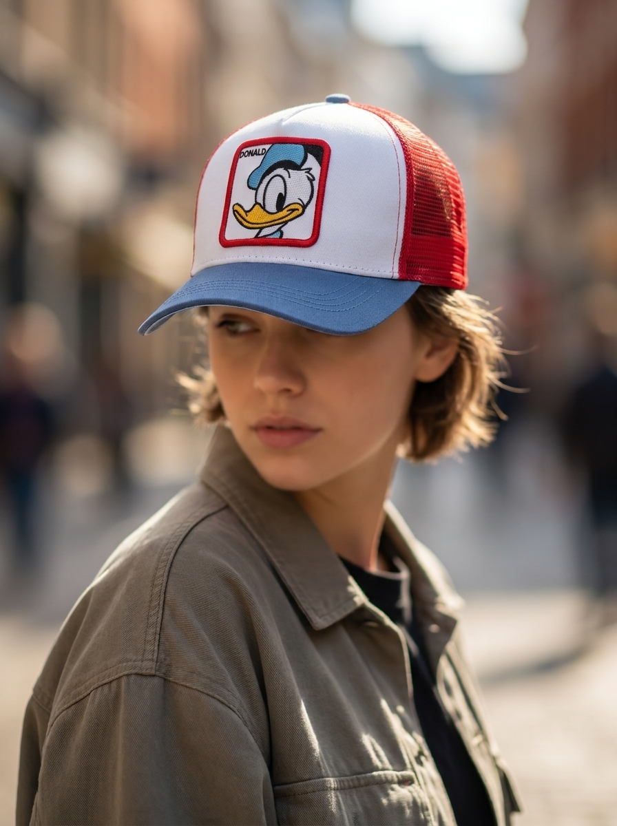 Disney Donald Duck Patch Trucker Cap