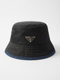 Triangle Logo Contrast Denim Brim Bucket Hat