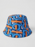 Heritage Blue & Orange Monogram Bucket Hat