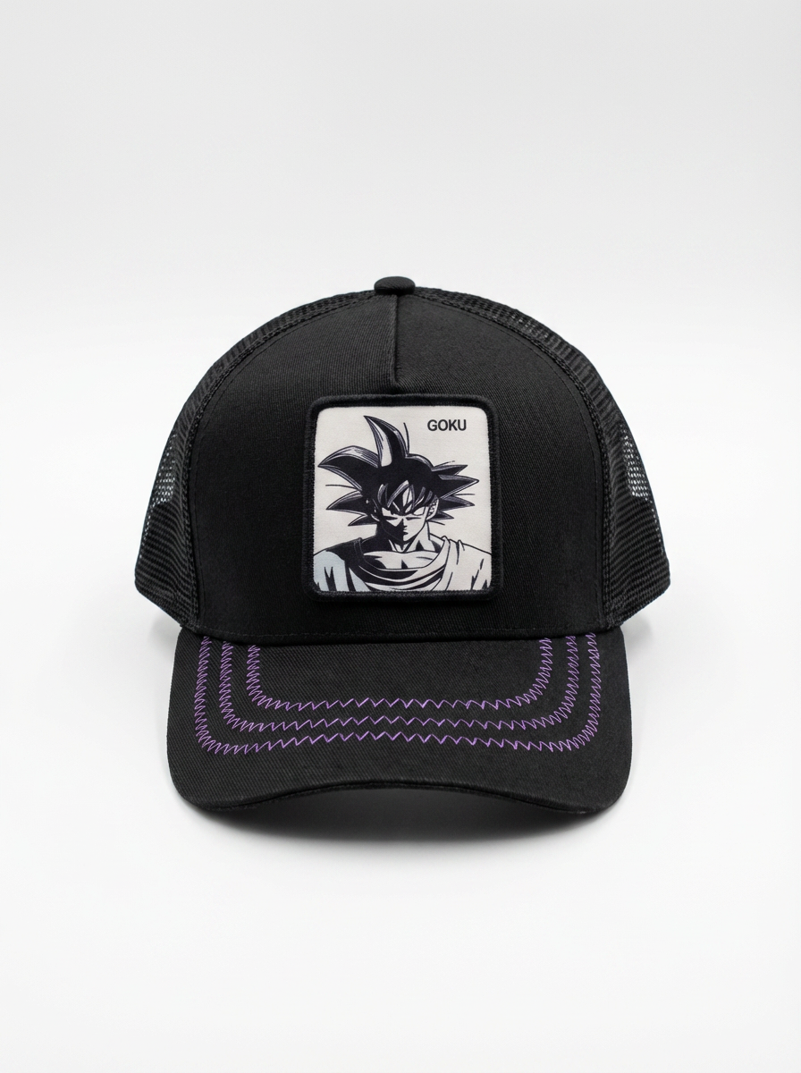Capslab Black Goku Dragon Ball Z Mesh Trucker Hat