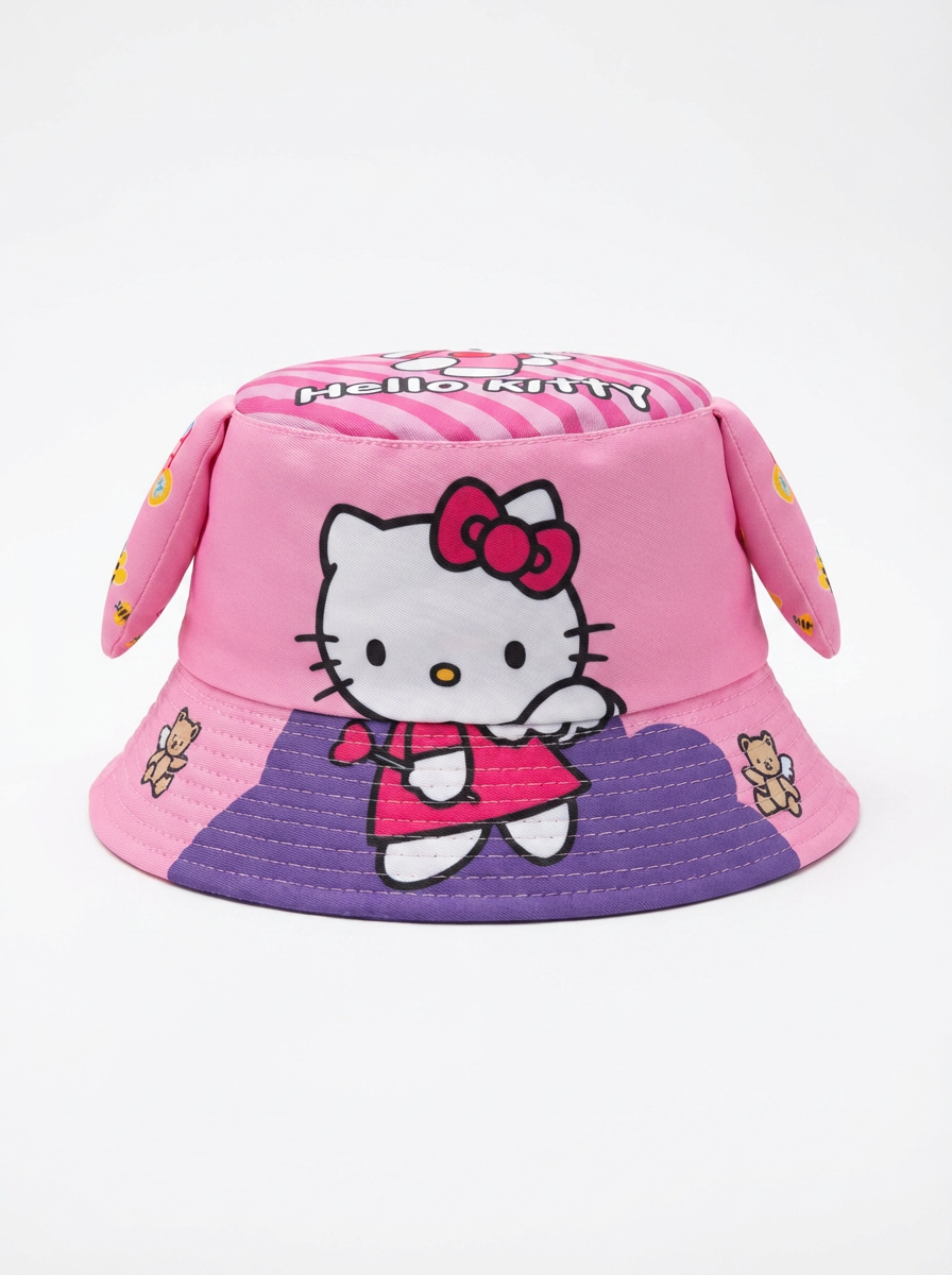 Sanrio Hello Kitty Kids' Pink Graphic Bucket Hat
