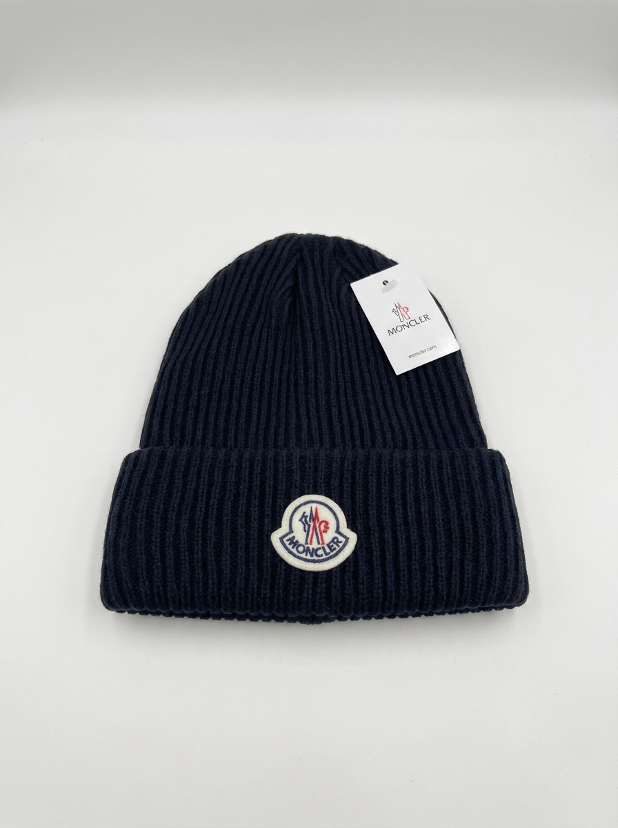 Premium Black Ribbed Knit Wool Beanie