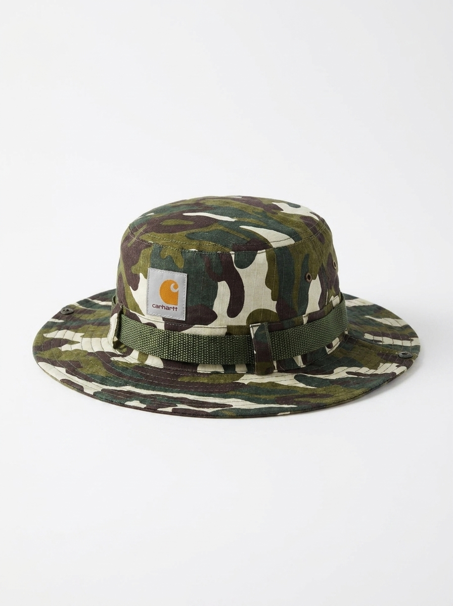 Carhartt Green Camouflage Wide-Brim Bucket Hat