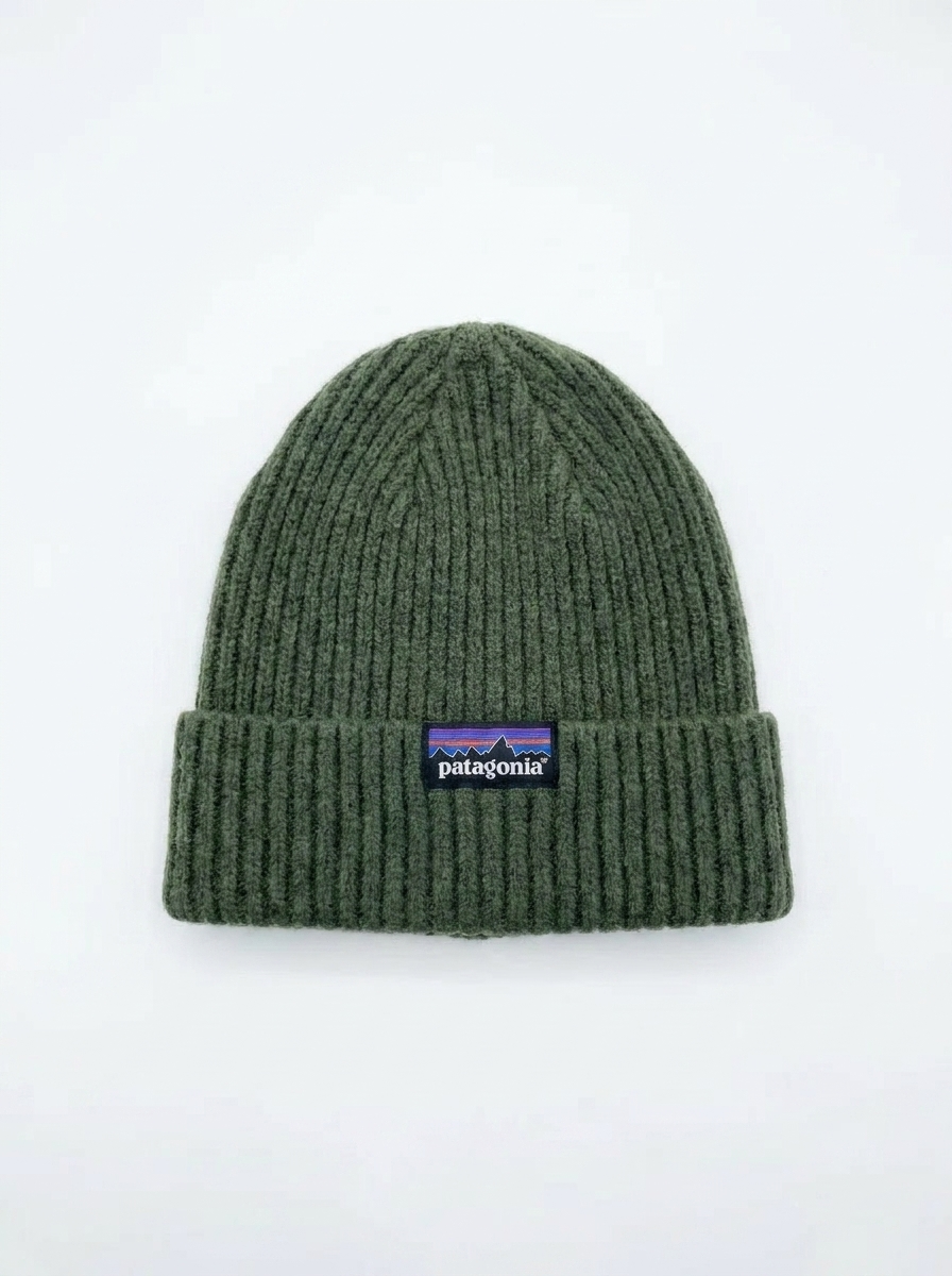 Patagonia Green Fisherman Logo Badge Beanie