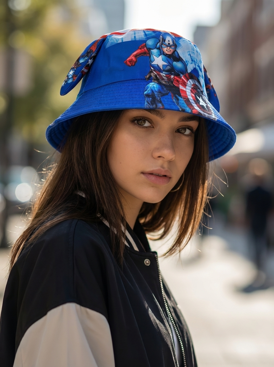 Marvel Captain America Shield Kids' Reversible Bucket Hat