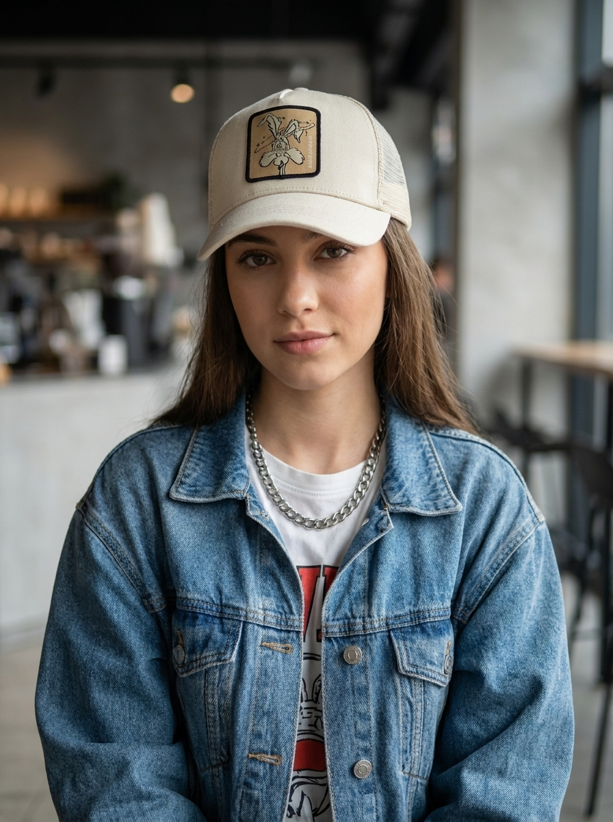 Capslab Goorin Bros. Beige Coyote Looney Tunes Trucker Hat