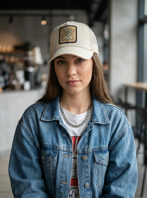 Capslab Goorin Bros. Beige Coyote Looney Tunes Trucker Hat