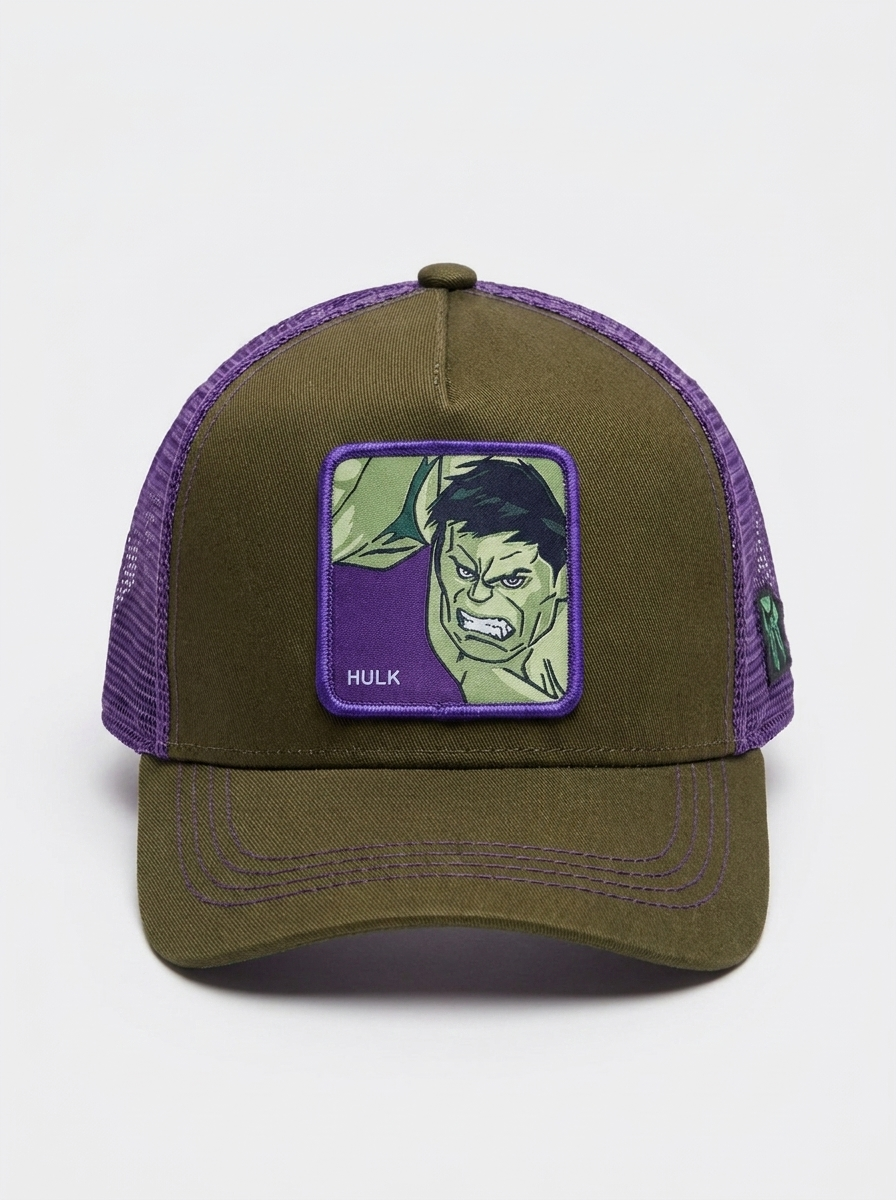 Capslab Hulk Marvel Edition Olive/Purple Trucker Hat