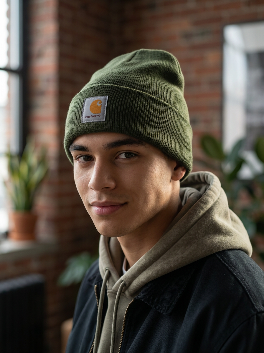 Carhartt Green Unisex Knit Cuffed Beanie