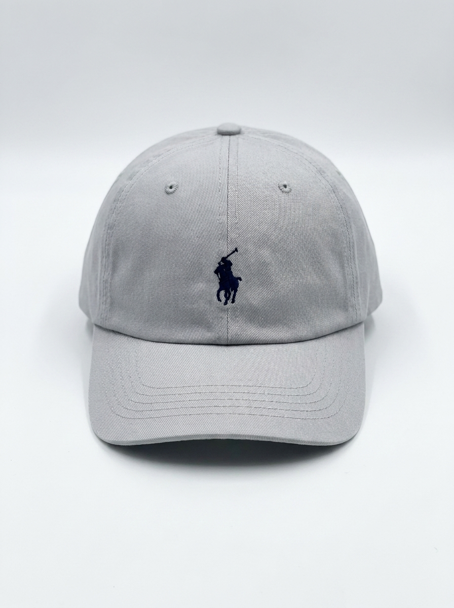 Polo Ralph Lauren Grey Cotton Chino Baseball Cap