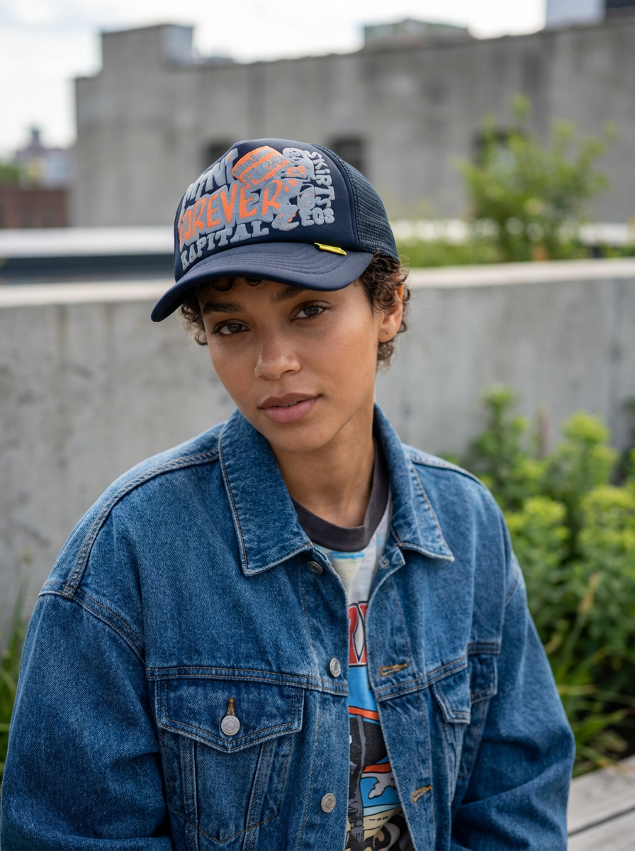 Mini Skirts Navy Forever Mesh Trucker Hat