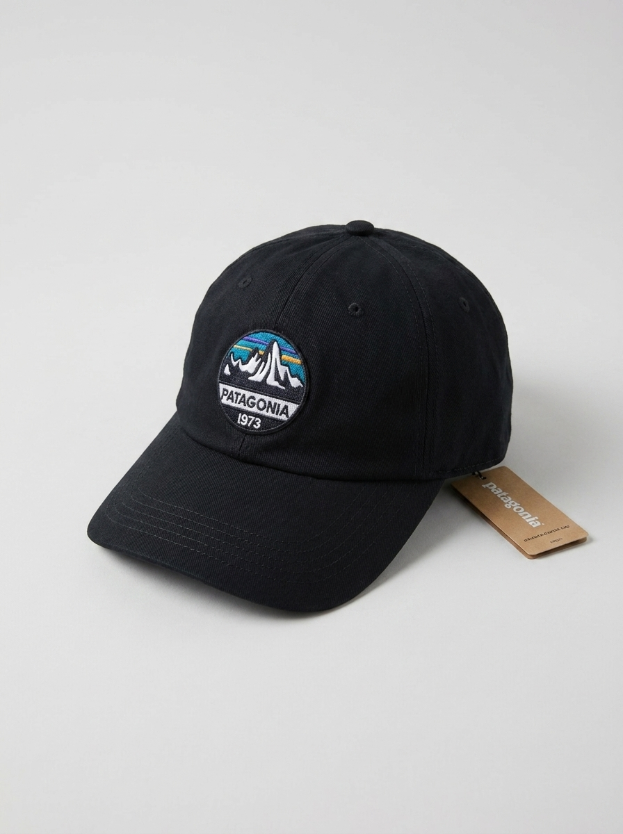 Patagonia 1973 Black Fitz Roy Patch Baseball Cap