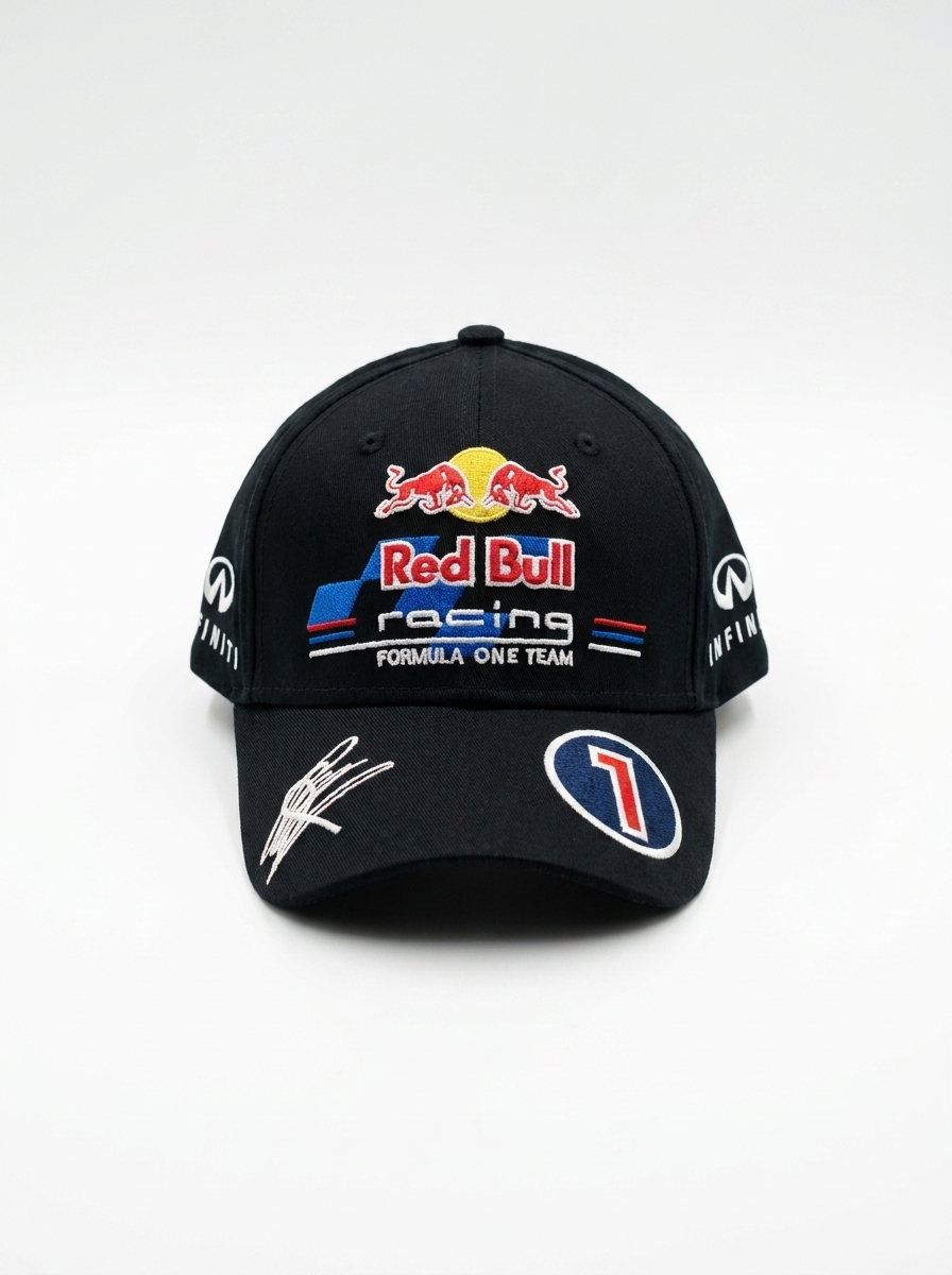 Red Bull Black Racing F1 Team Signed Number 1 Baseball Cap