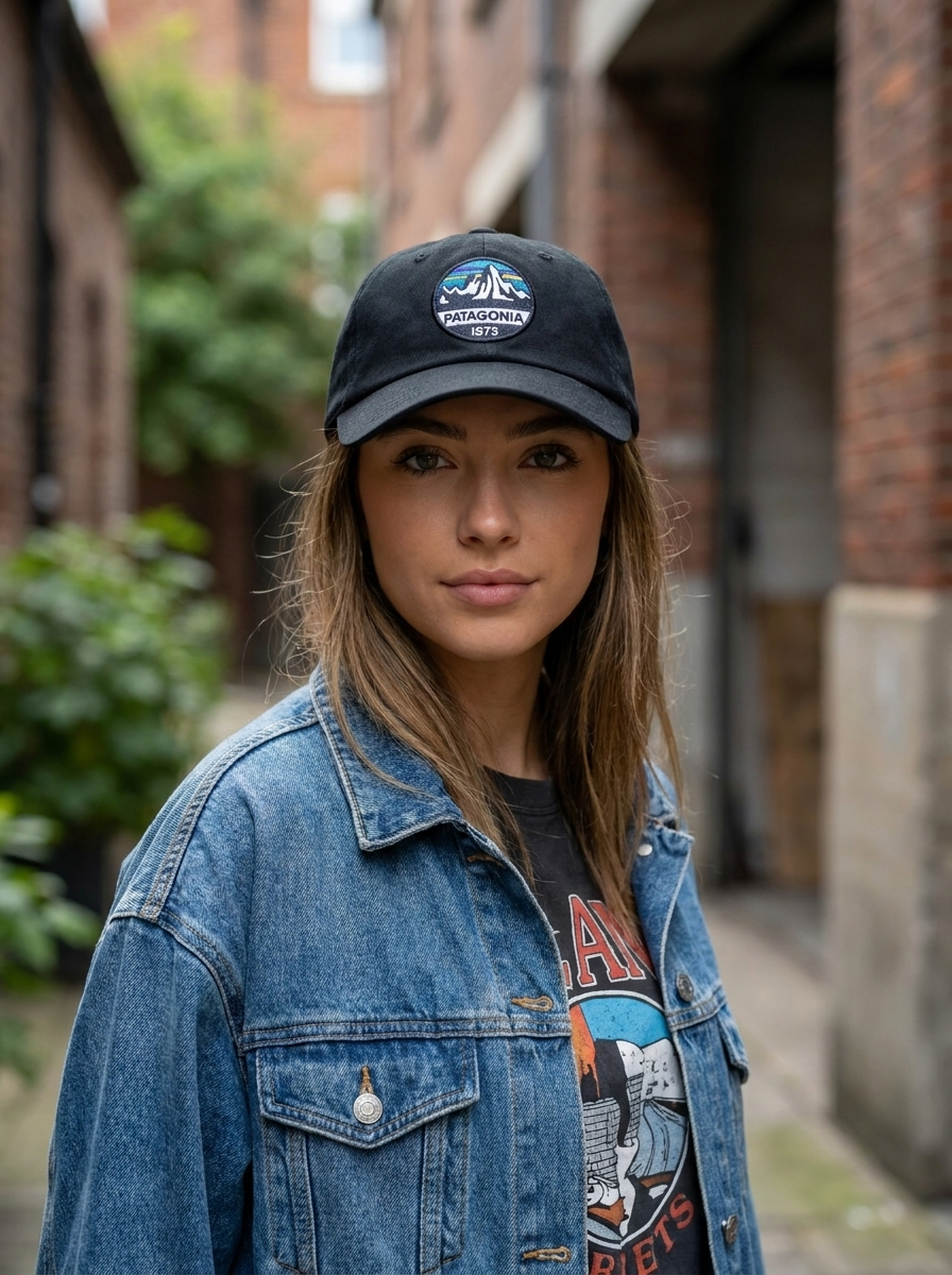 Patagonia 1973 Black Fitz Roy Patch Baseball Cap