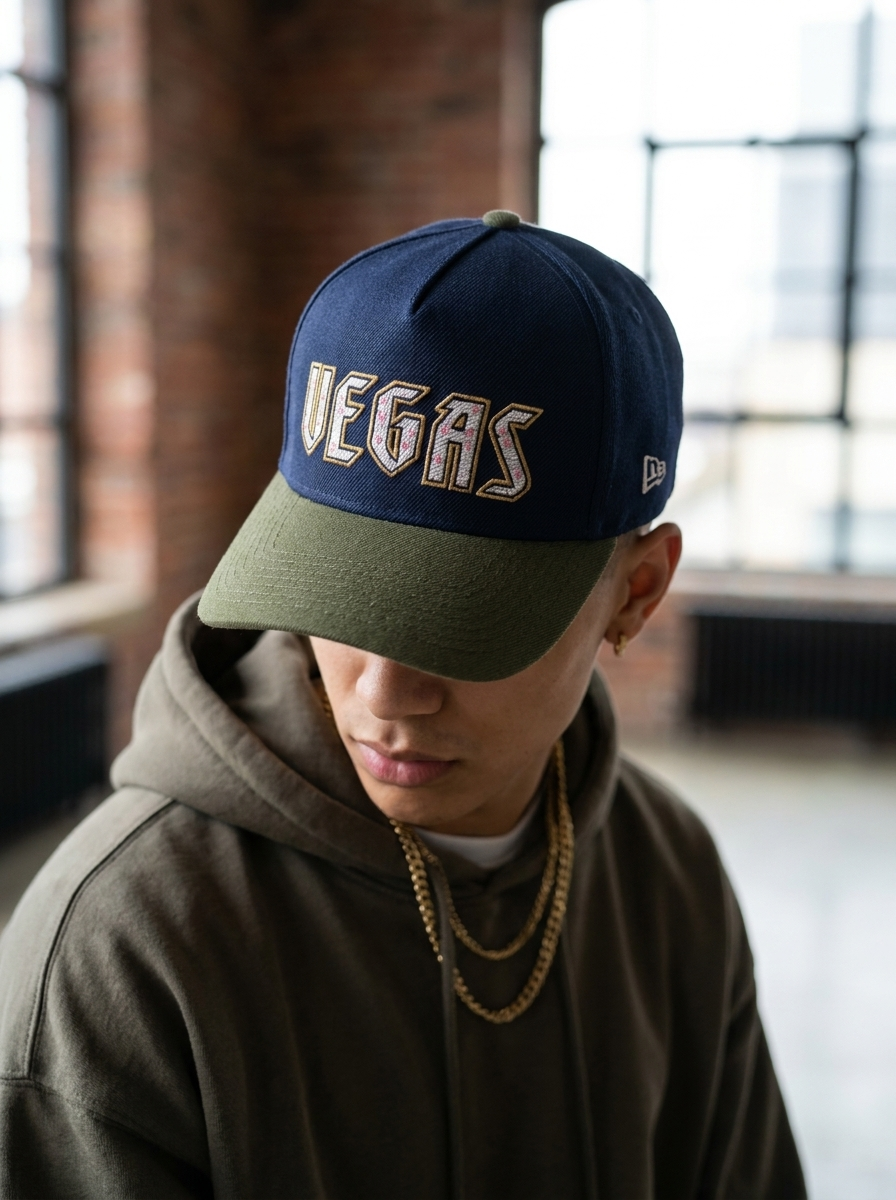 New Era Navy 9FORTY Vegas Cherry Blossom Adjustable Hat
