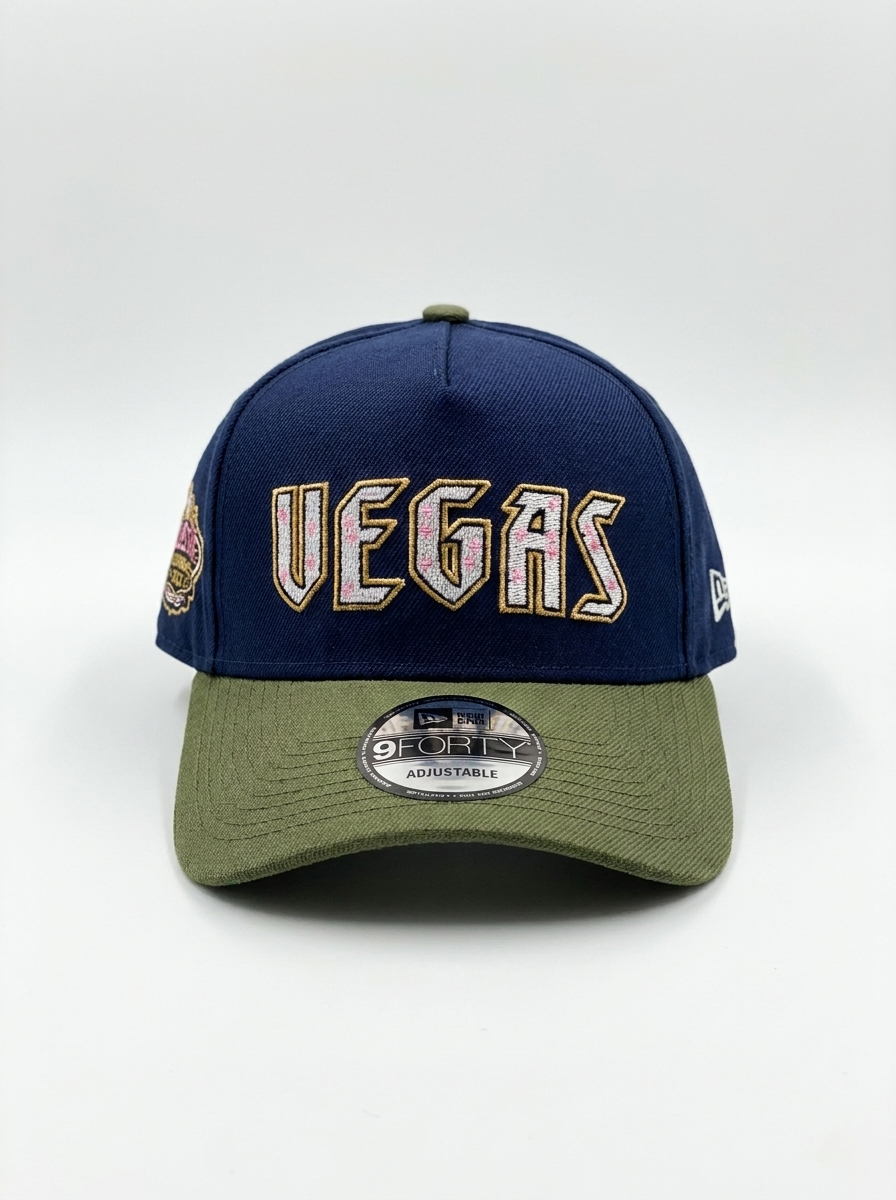 New Era Navy 9FORTY Vegas Cherry Blossom Adjustable Hat