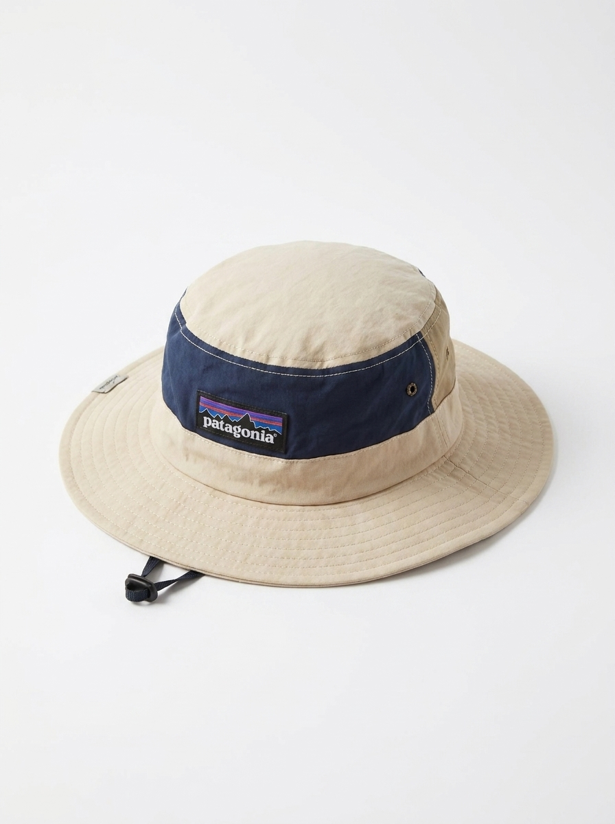 Patagonia Wide-Brim Sand/Navy Bucket Hat