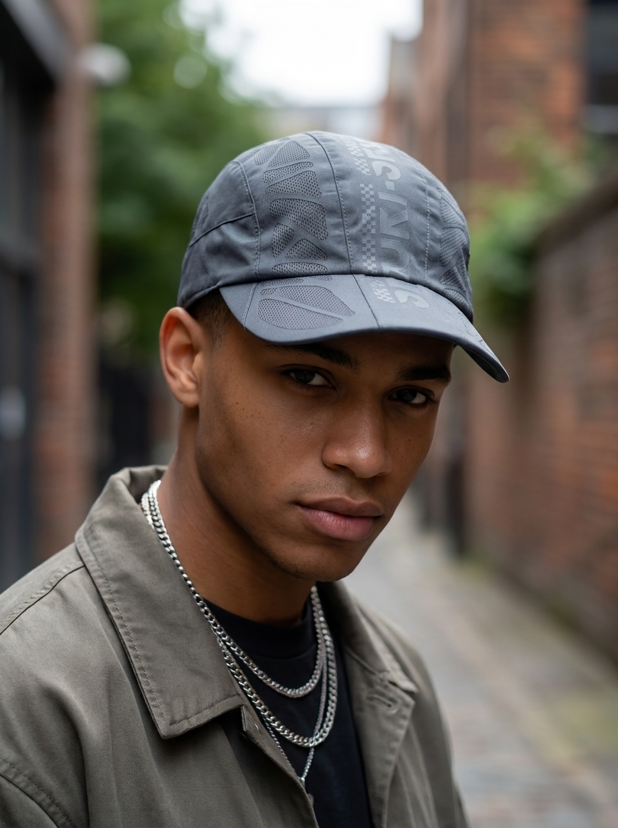 S-K-R-S Black/Grey Stealth Tech Mesh Performance Cap