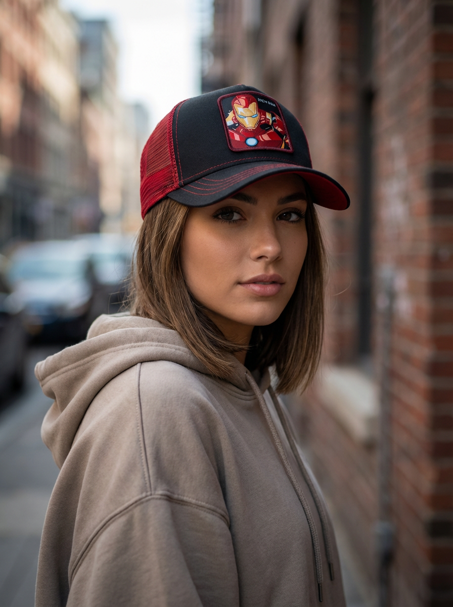 Capslab Goorin Bros Black/Red Iron Man Avenger Trucker Hat