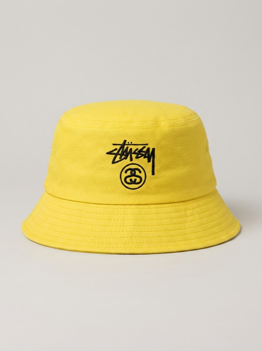 Vibrant Bright Lemon Cotton Bucket Hat