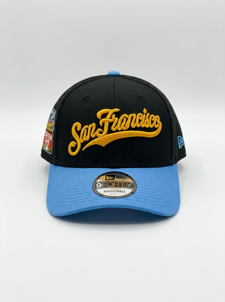 New Era SF Giants Black & Blue 9FORTY Script Cap